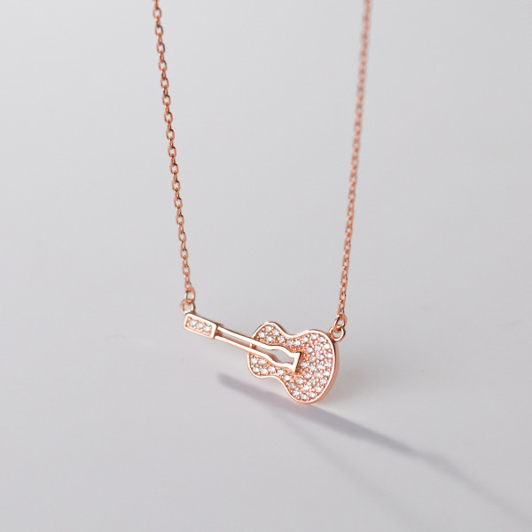 A38370 s925 sterling silver sparkling rhinestone design unique elegant necklace