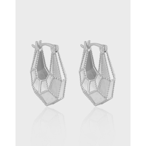 A39859 simple fashion bead design s925 sterling silver earrings