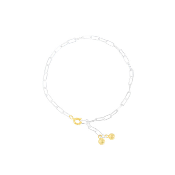 A35031 design geometric double bead charm bracelet