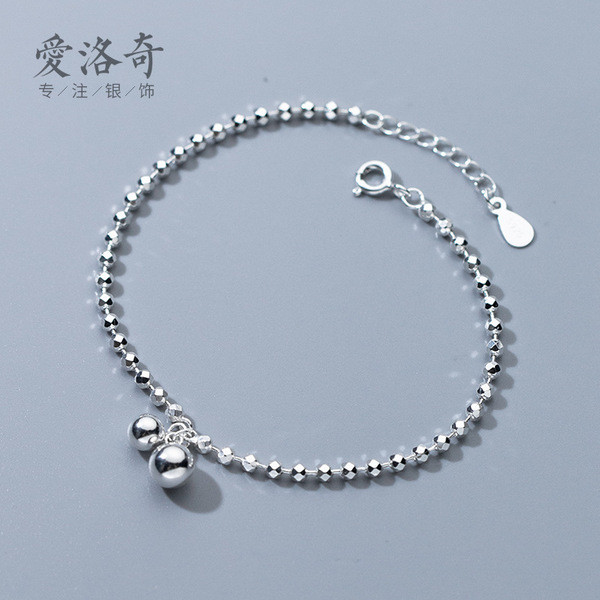 A33364 s925 sterling silver simple fashion charm bracelet