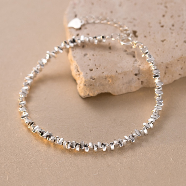 A40236 s925 sterling silver simple trendy charm design elegant bracelet