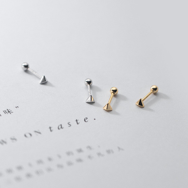 A33710 s925 sterling silver triangle earrings
