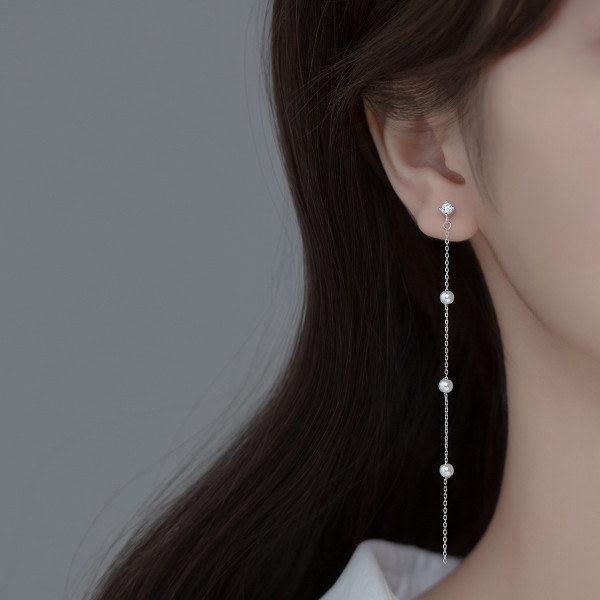 A35510 925 sterling silver sweet rhinestone earrings