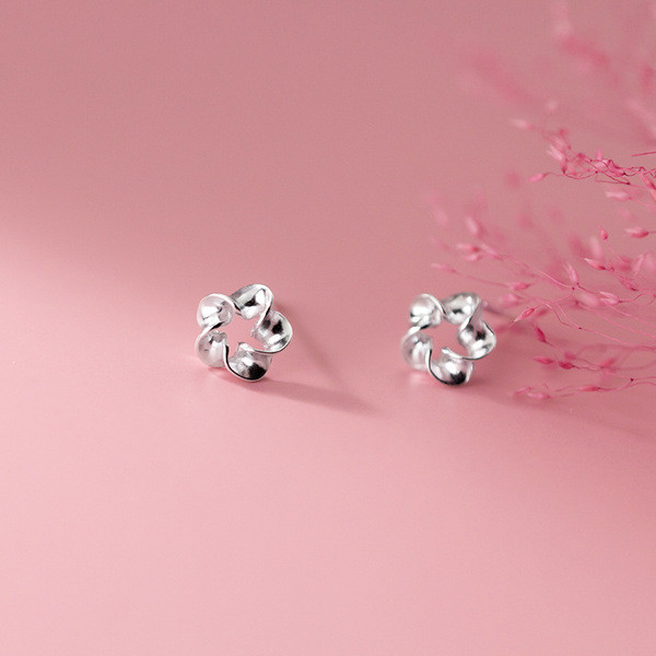 A31731 s925 sterling silver simple unique cuteE0 earrings