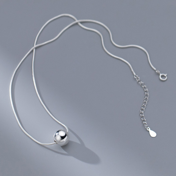 A41497 s925 sterling silver simple design necklace