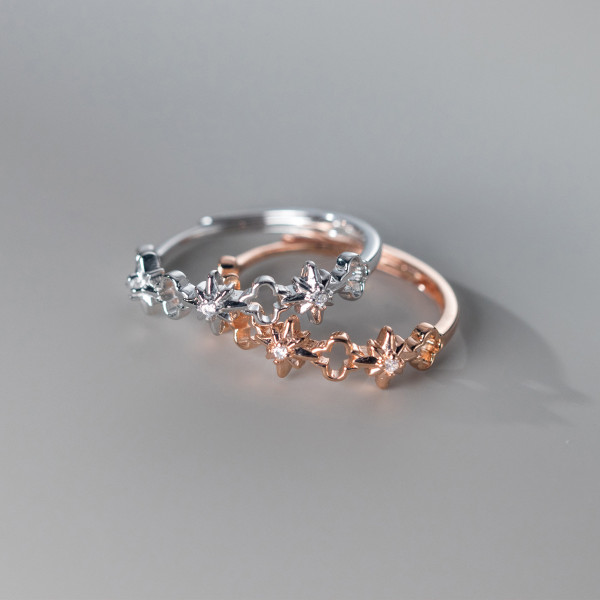 A37912 s925 sterling silver hollowed elegant ring