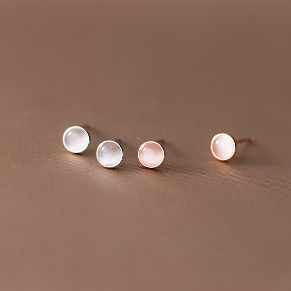 A35630 s925 sterling silver simple earrings