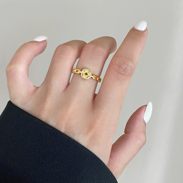 A46239 silver simple hot copper ring