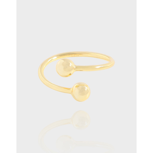 A39390 design minimalist geometric bar ball sterling silver s925 ring