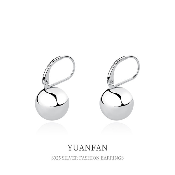 A37548 sterling silver elegant ball fashion dangle earrings