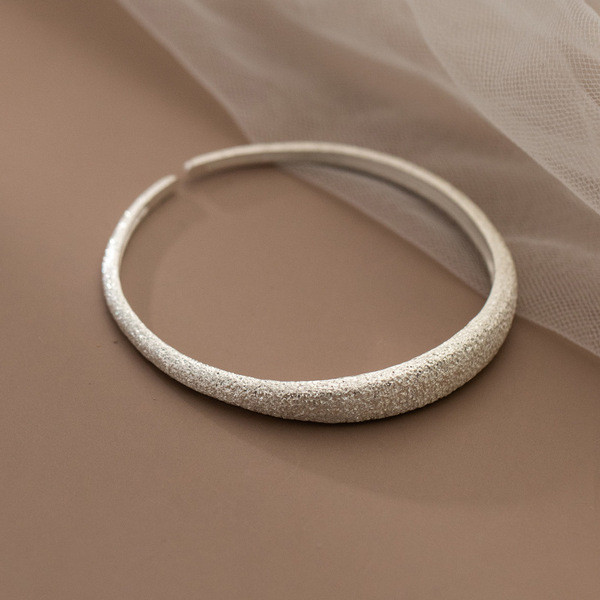 A34253 s925 sterling silver fashion chic sweet bangle simple trendy bracelet