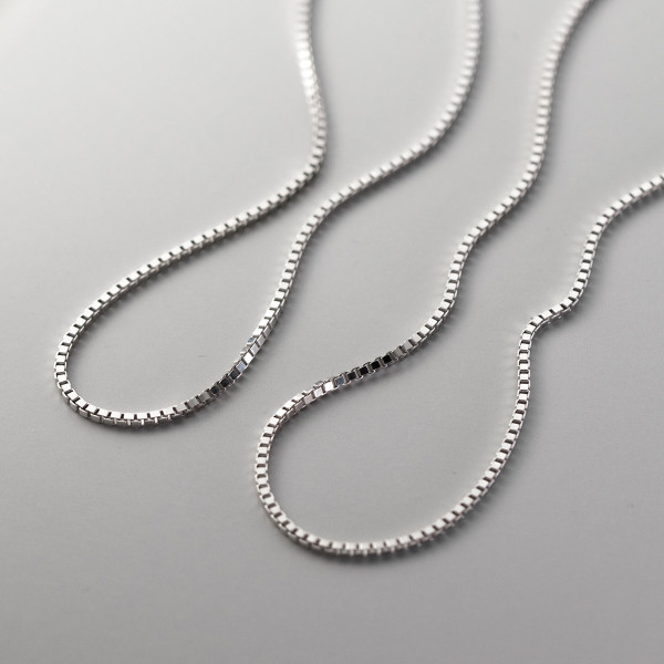 A40732 s925 sterling silver design chain bar necklace