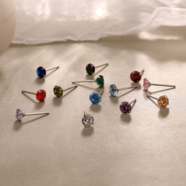 A33605 simple 925 sterling silver vintageearring earrings