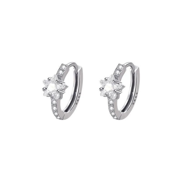 A45322 s925 sterling silver trendy sweet rhinestone stud earrings
