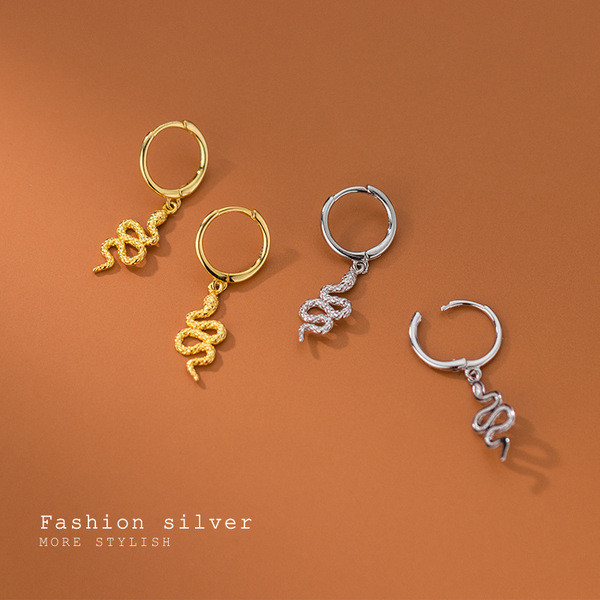 A32341 s925 sterling silver chic unique vintage earrings
