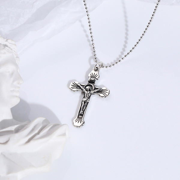 A31331 cross 925 sterling silver unique accessory vintage fashion necklace