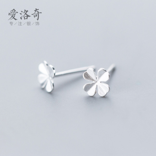 A40666 s925 silver cute sweet elegant fashion stud earrings trendy earrings