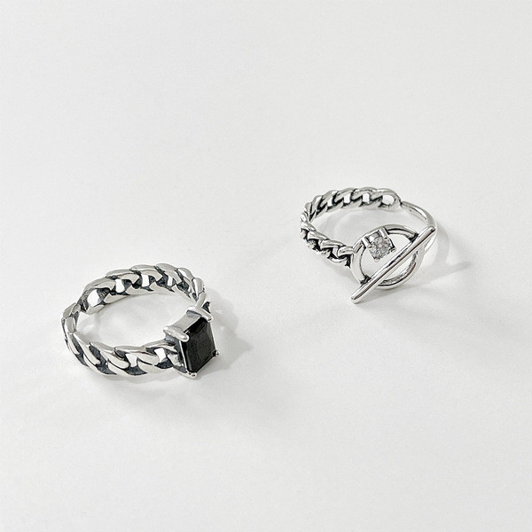 A32475 s925 sterling silver imitation unique adjustable silver ring