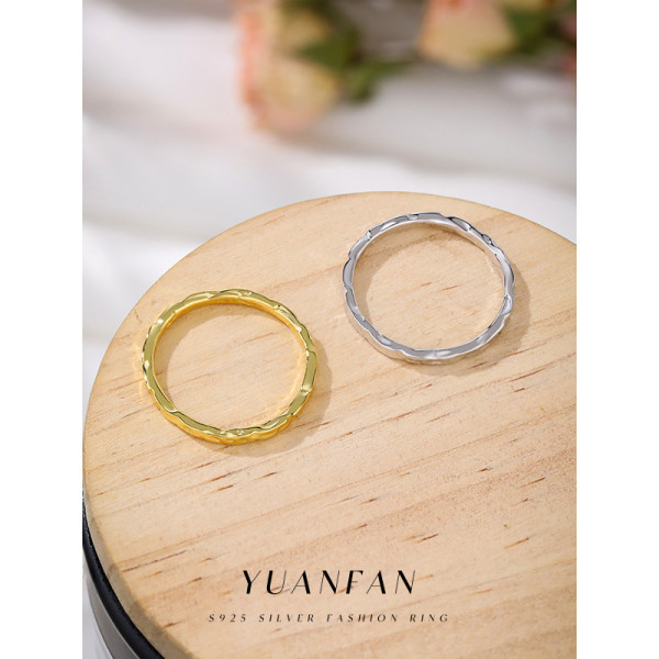 A40863 s925 sterling silver simple fashion ring