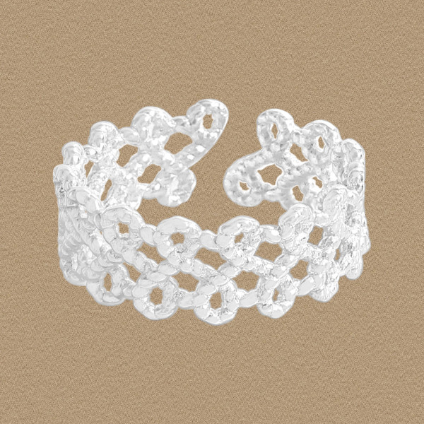 A44643 twist braided sterling silver s925 ring