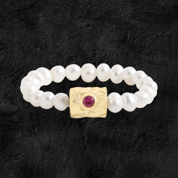A45070 natural pearl sterling silver s925 ring