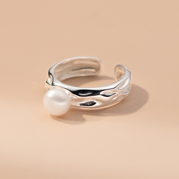 A39301 s925 sterling silver pearl trendy design elegant ring