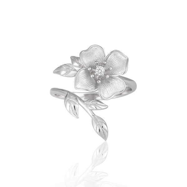 A43347 rhinestone s925 sterling silver elegant ring