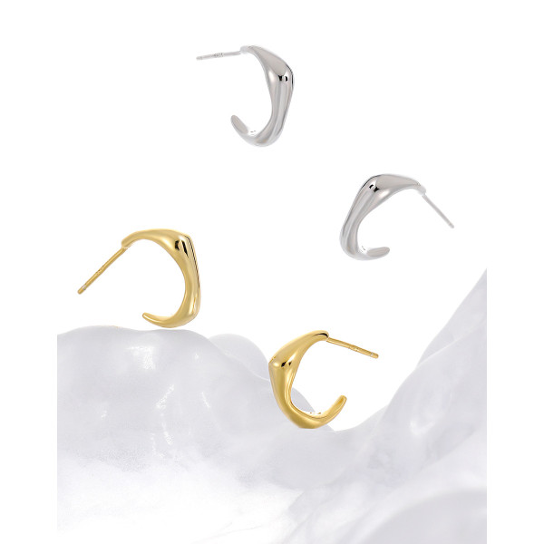A41802 design unique elegant geometric s925 sterling silver stud earrings