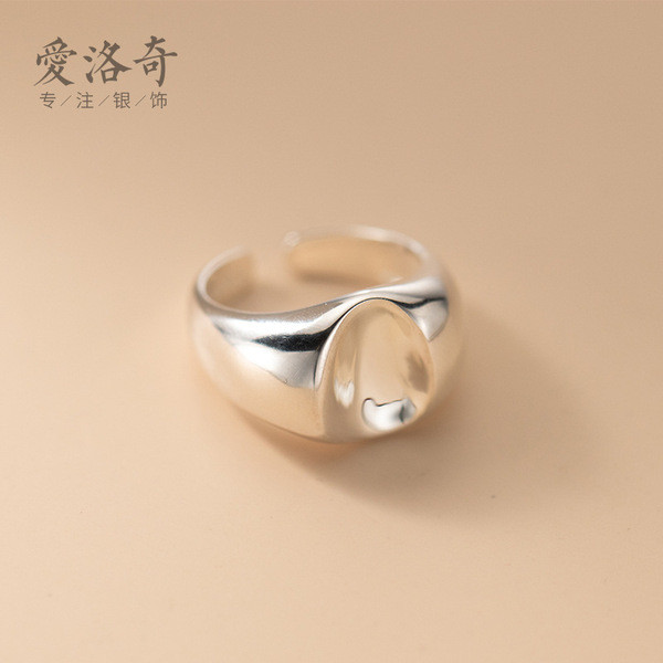 A32100 s925 sterling silver chic unique adjustable ring