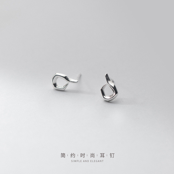 A33628 s925 sterling silver bar geometric earrings