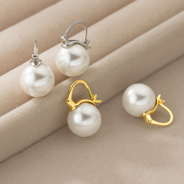 A46372 s925 silver simple earrings