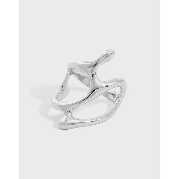 A31295 hollowed quality simple s925 sterling silver adjustable ring
