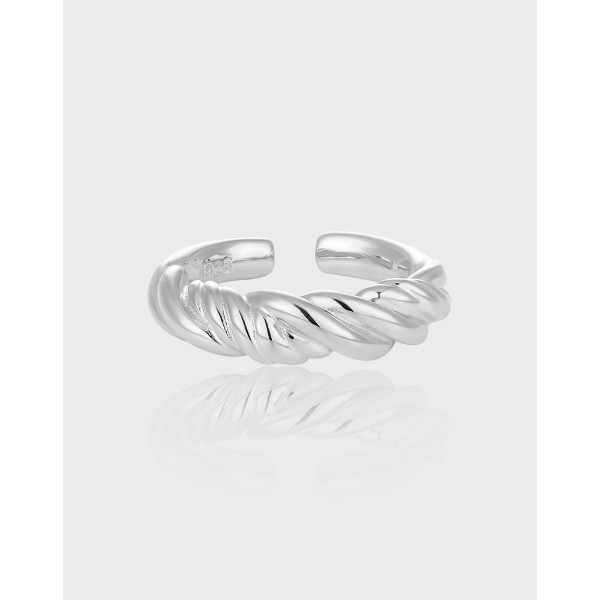 A42100 unique twist rope design s925 sterling silver ring