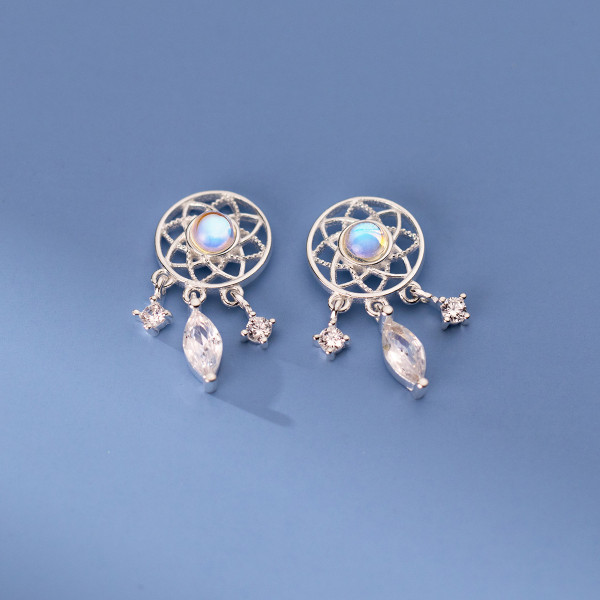 A41366 s925 sterling silver sweet rhinestone stud earrings hollowed elegant bar earrings