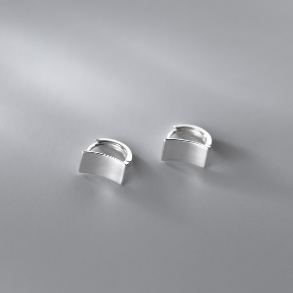 A35593 s925 sterling silver simple chic geometric earrings