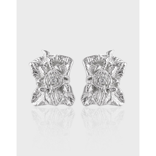 A40289 unique vintage statement geometric square rose earrings