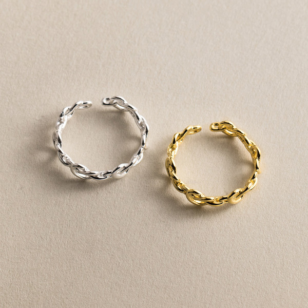 A41189 s925 sterling silver heartshape minimalist stars adjustable ring