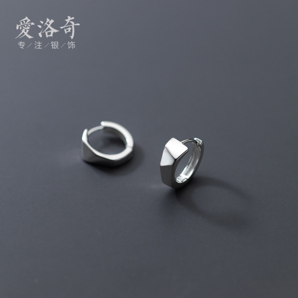 A42968 s925 silver fashion geometric unique elegant simple earrings