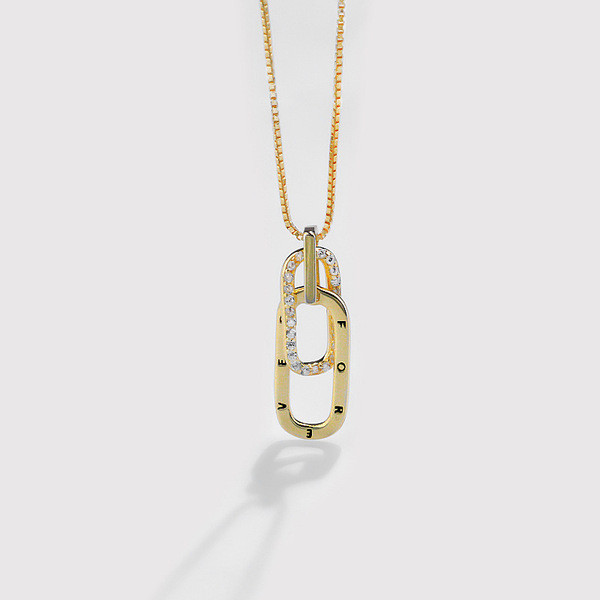 A33010 design 925 sterling silver vintage unique initial cubiczirconia pendant necklace