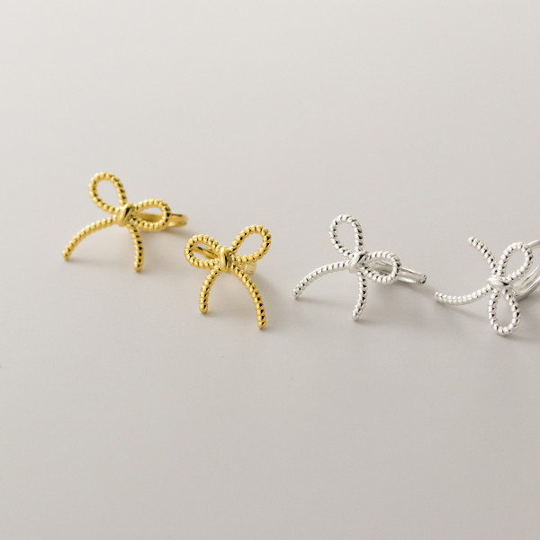 A43562 s925 sterling silver dainty sweet unique hollowed butterfly ear buckle