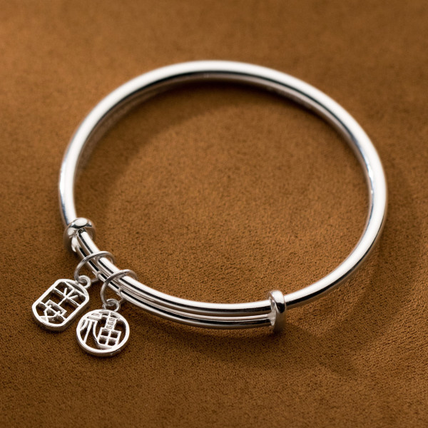 A39005 silver bangle simple bracelet