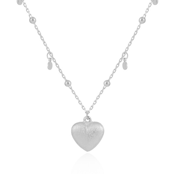 A44223 heart s925 sterling silver heartshape necklace