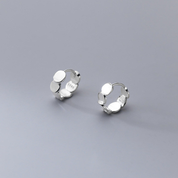 A34667 s925 sterling silver plate simple trendy chic earrings