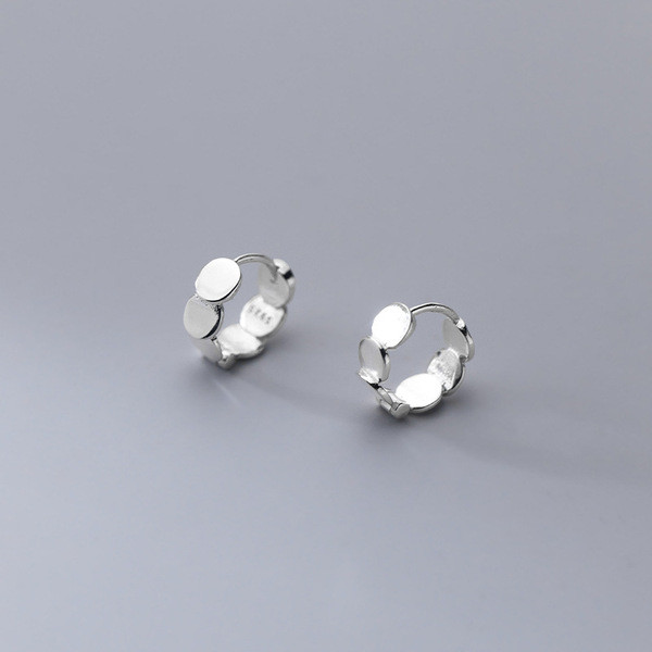 A34667 s925 sterling silver plate simple trendy chic earrings