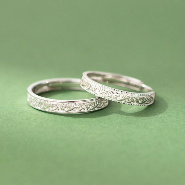 A45725 s925 sterling silver trendy sweet dainty leaf bar ring