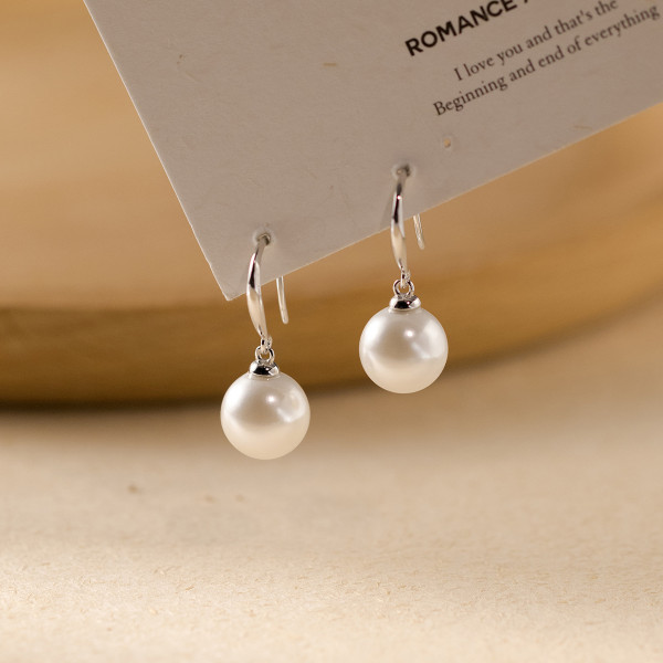 A43251 s925 sterling silver fashion simple trendy elegant earrings