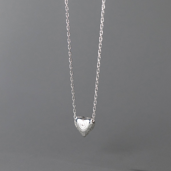 A36771 s925 sterling silver heart necklace