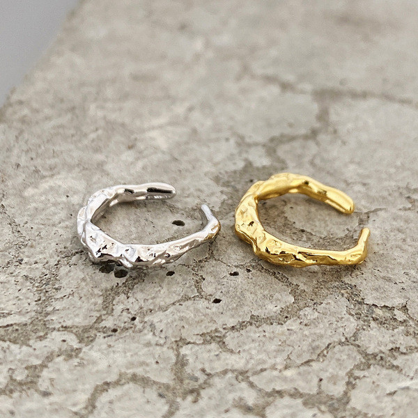 A32563 simple designs925 sterling silver cliponins piercing clipon ring
