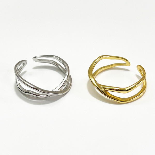 A32620 925 sterling silver irregular ring