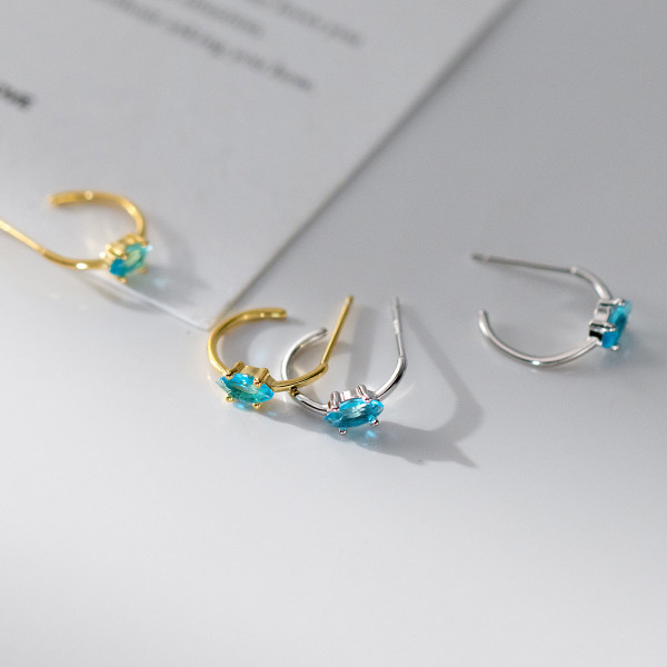 A42995 s925 sterling silver rhinestone stud grade elegant earrings